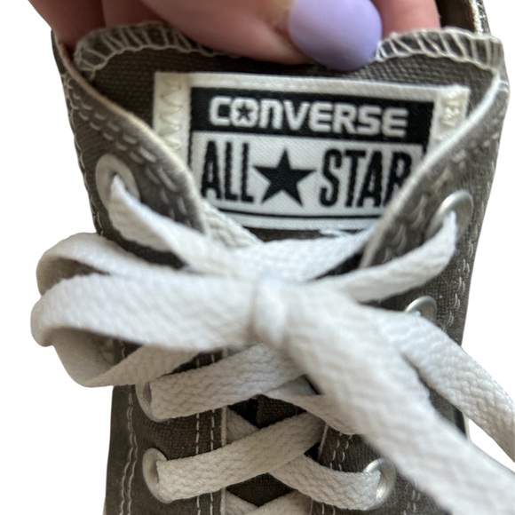 Converse Charcoal Canvas Sneakers Size 8 - Picture 4 of 7